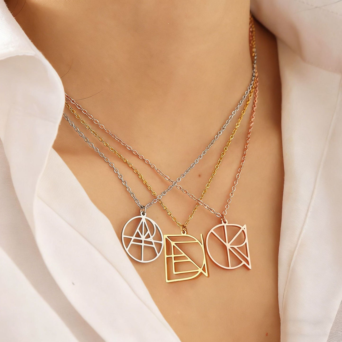 Letter combination necklace pendant