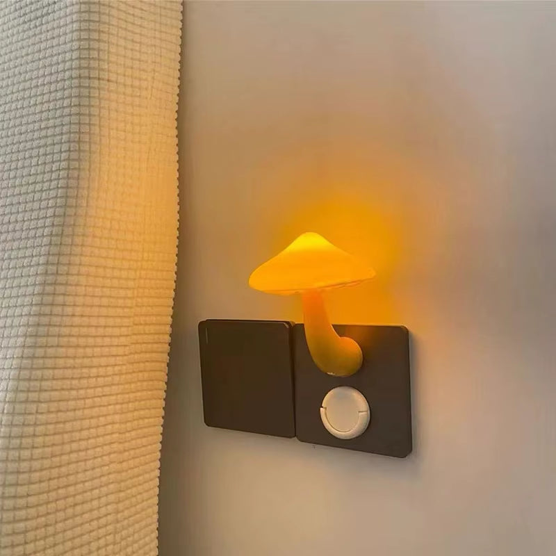 Night Light Mushroom Wall Socket