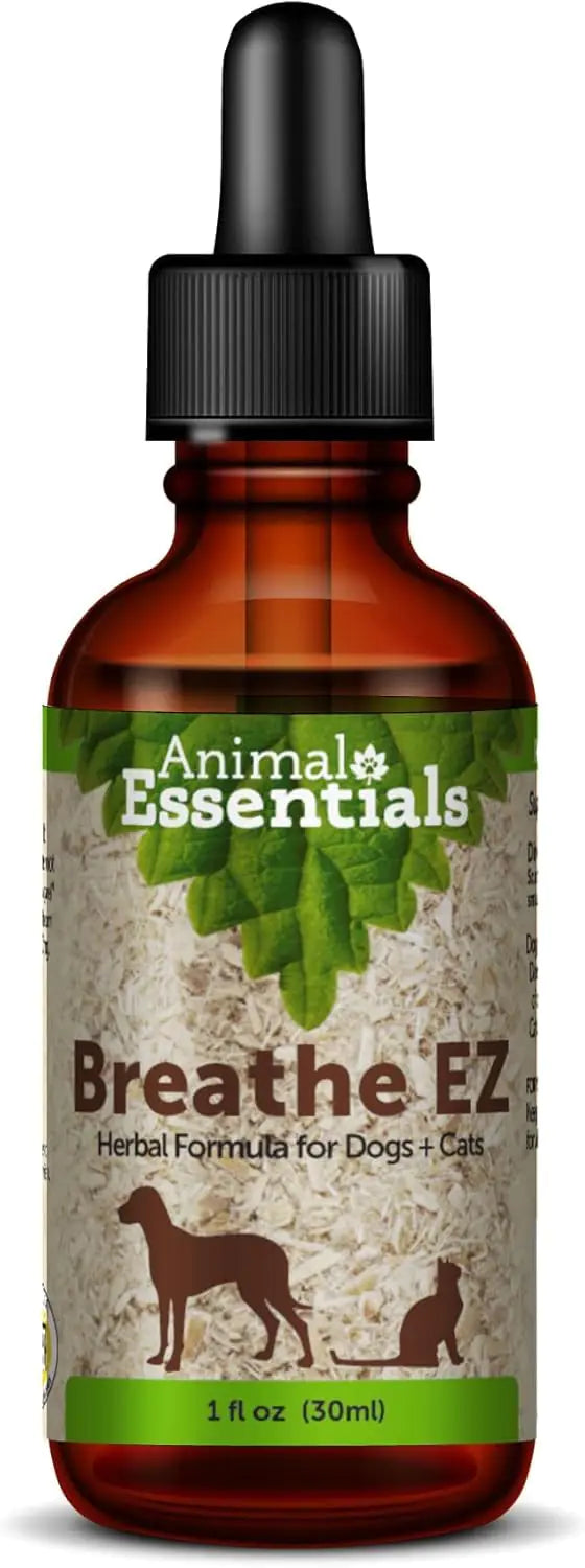 Animal Essentials Breathe EZ for Dogs & Cats - Pet Respiratory Support Supplement Clear & Easy Breathing Healthy Respiration - 1 Fl Oz