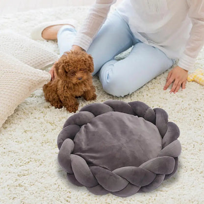 Knitted Round Cat/Dog Bed