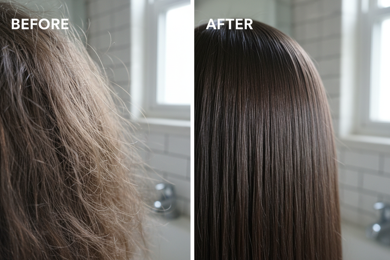 Before and After Hair Comparison