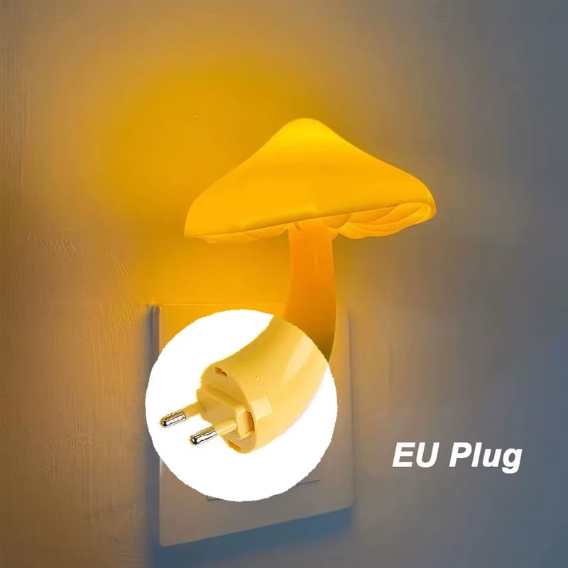 Night Light Mushroom Wall Socket