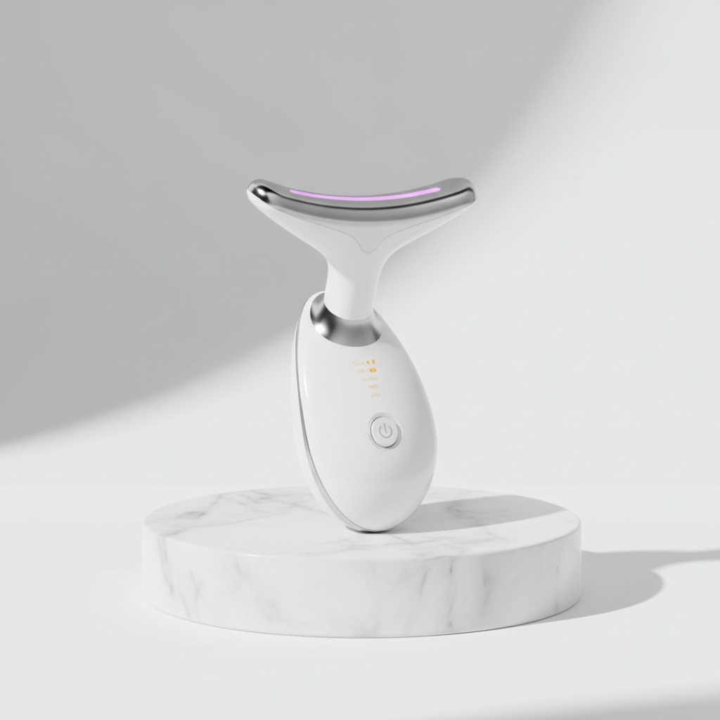 Vit EMS-massager på podium